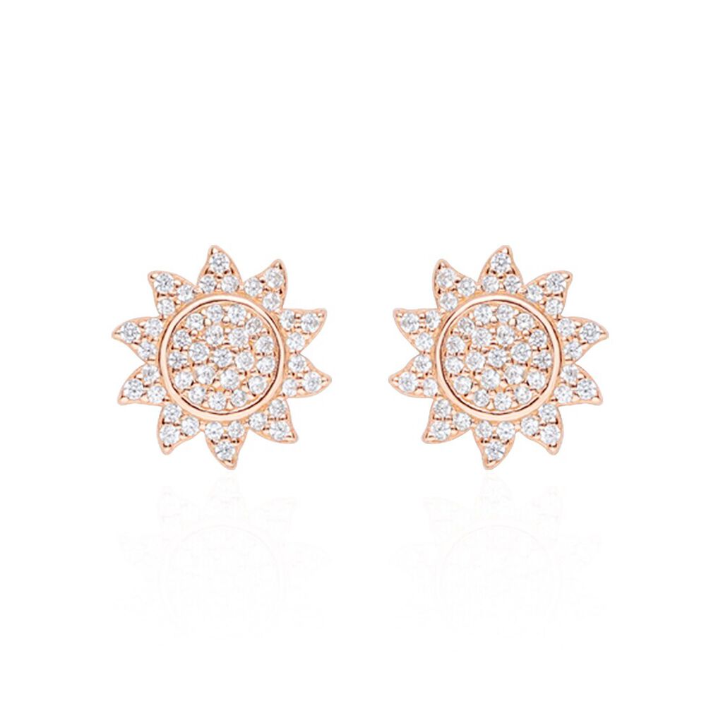 Orecchini Lobo Silver Moments Argento Rosa Cubic Zirconia - Orecchini a Lobo Donna | Stroili