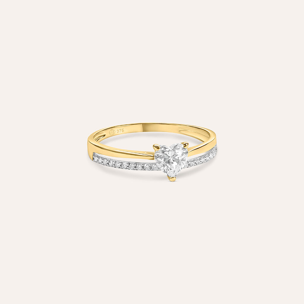 Anello Solitario Claire Oro Giallo Cubic Zirconia - Anelli con Pietre Donna | Stroili