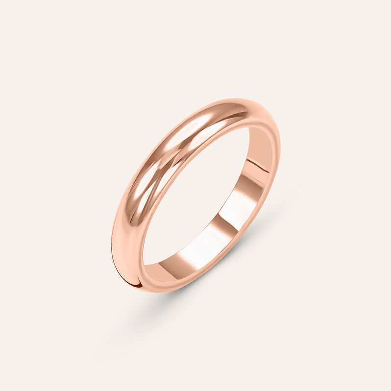 Fede Classica 3.5 mm Oro Rosa - Anelli con Incisione Unisex | Stroili