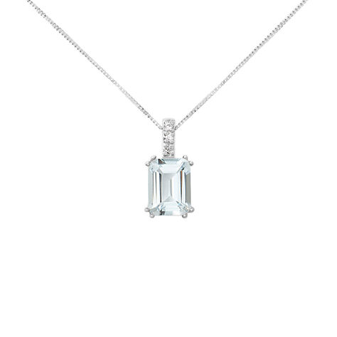 Collana Acquamarina Oro Bianco Acquamarina Diamante - Collane Donna | Stroili