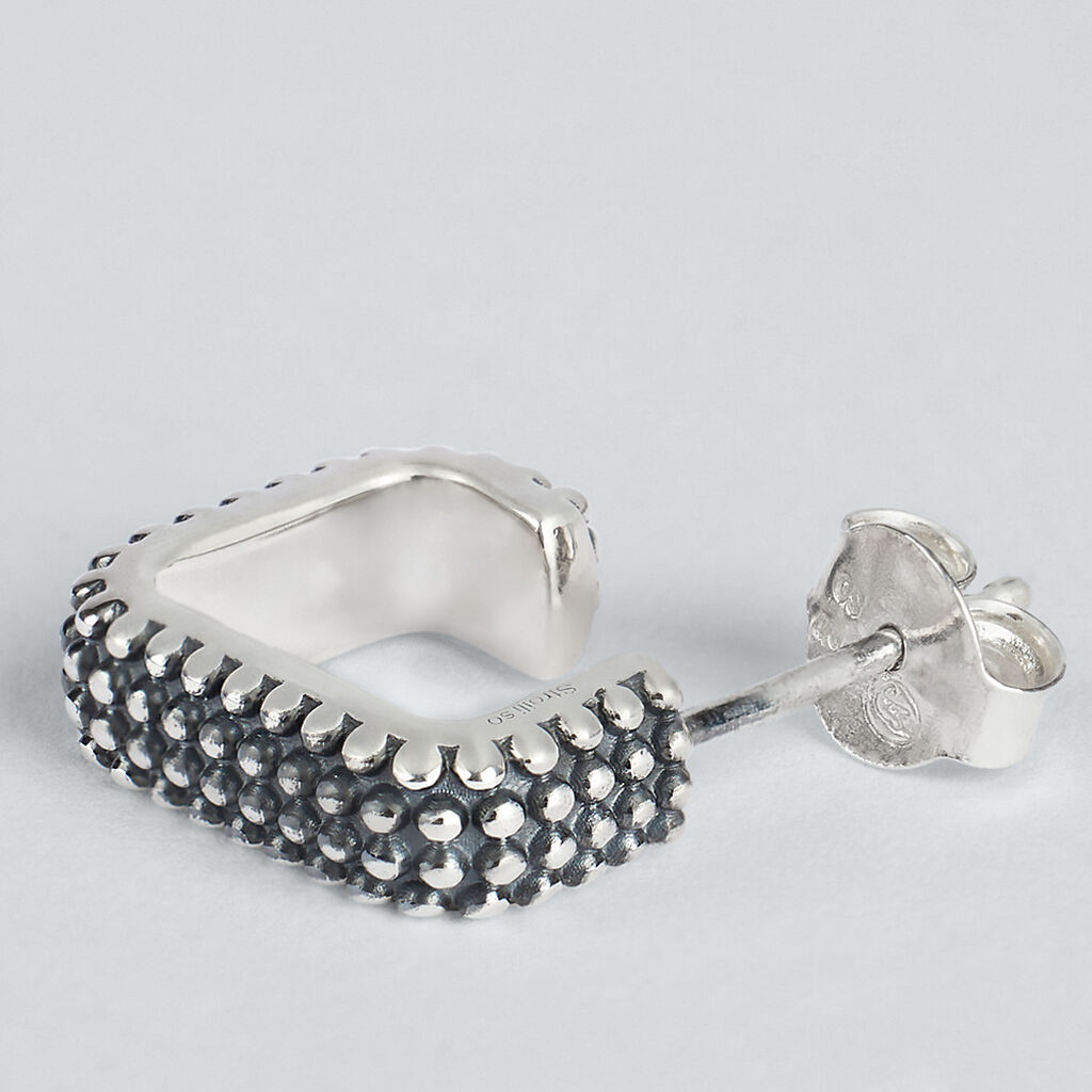 Mono Orecchino A Cerchio Gentleman Argento Rodiato