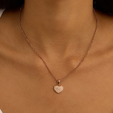 Collana Aura Acciaio Rosa Cristallo - Collane Donna | Stroili