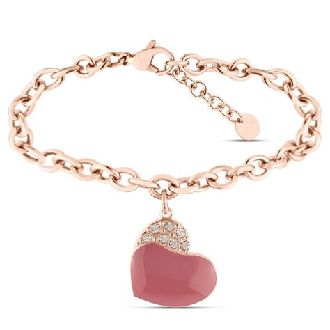 Bracciale Lady Sweet Acciaio Rosa Cristallo - Bracciali con Incisione Donna | Stroili