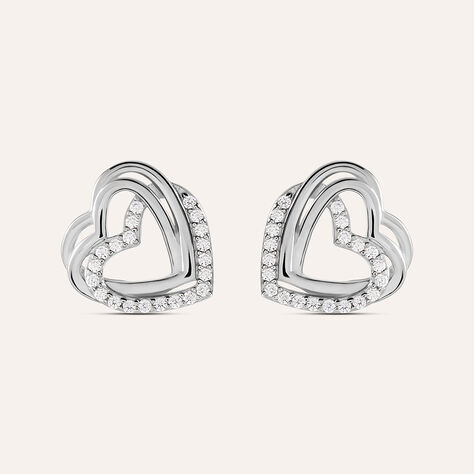 Orecchini Lobo Silver Shine Argento Rodiato Cubic Zirconia - Orecchini a Lobo Donna | Stroili