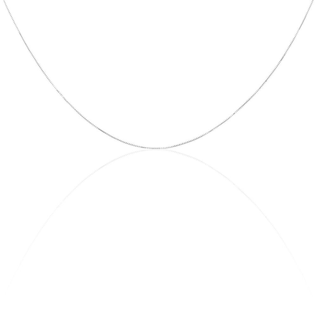 Collana catena in oro bianco a maglia veneziana