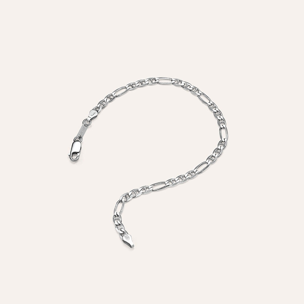 Bracciale Catena Gentleman Argento Rodiato - Bracciali Uomo | Stroili