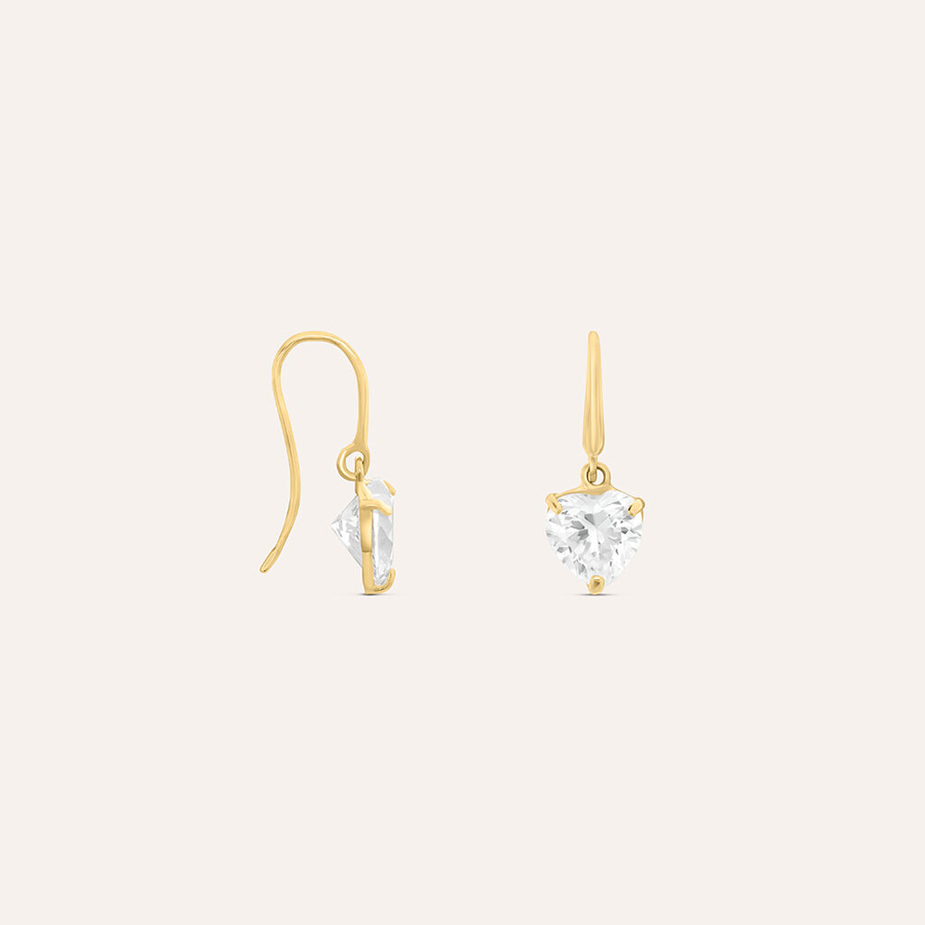 Orecchini Lobo Punto Luce Claire Oro Giallo Cubic Zirconia - Orecchini a Lobo Donna | Stroili
