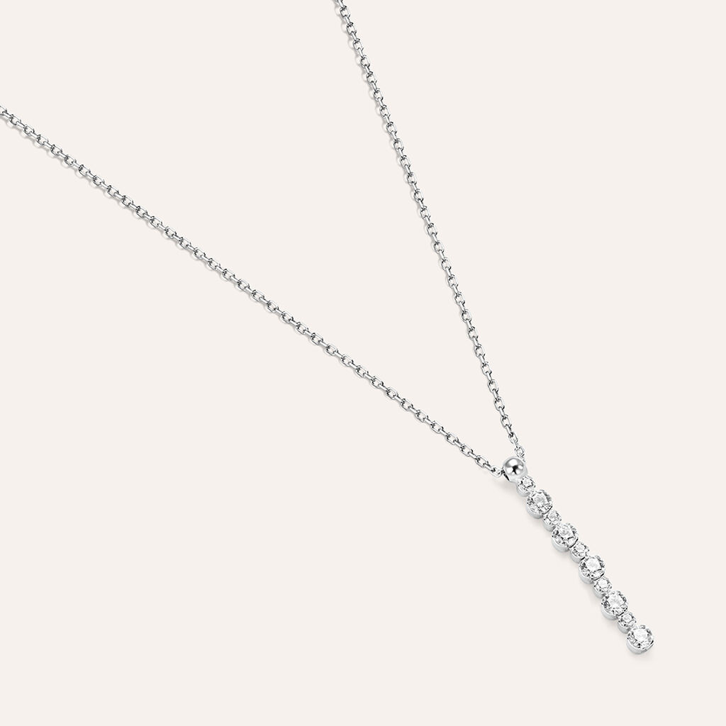 Collana Silver Elegance Argento Rodiato Cubic Zirconia