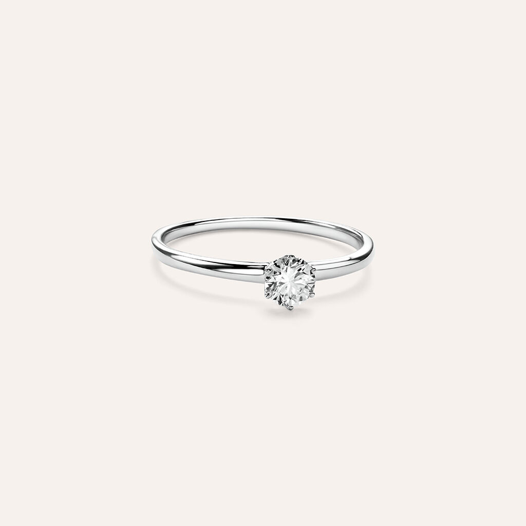 Anello Solitario Diamade Oro Bianco Diamante Lab-Grown - Anelli con Pietre Donna | Stroili