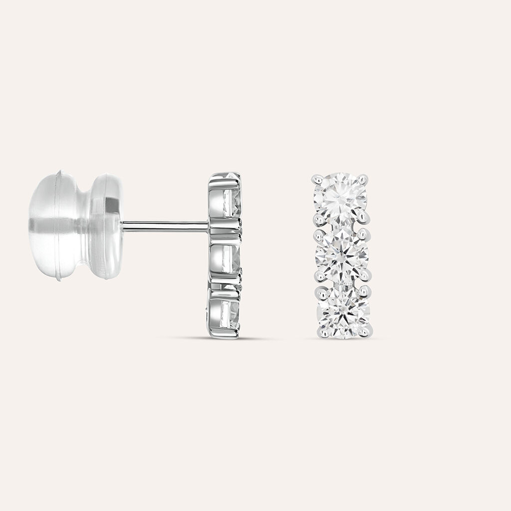 Orecchini Pendenti Trilogy Claire Oro Bianco Cubic Zirconia - Orecchini Pendenti Donna | Stroili