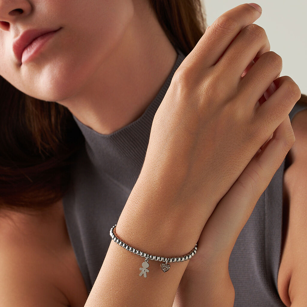 Bracciale Lady Chic Acciaio Bicolore Bianco / Rosa Cubic Zirconia - Bracciali Donna | Stroili