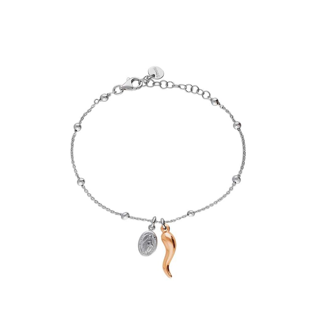 Bracciale Rosario Silver Soul Argento Bicolore Bianco / Rosa