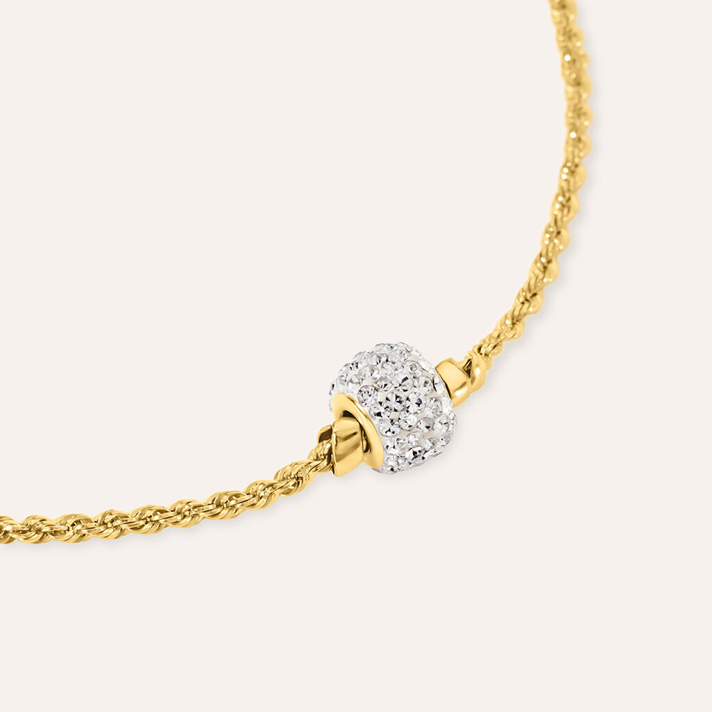 Bracciale Catena Christelle Oro Giallo Cristallo