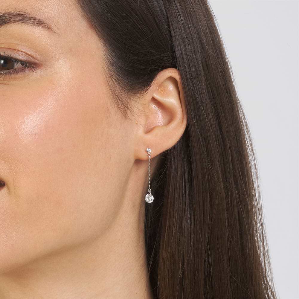 Orecchini punto luce clearance oro bianco stroili