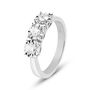 Anello Trilogy Diamotion Oro Bianco Diamante