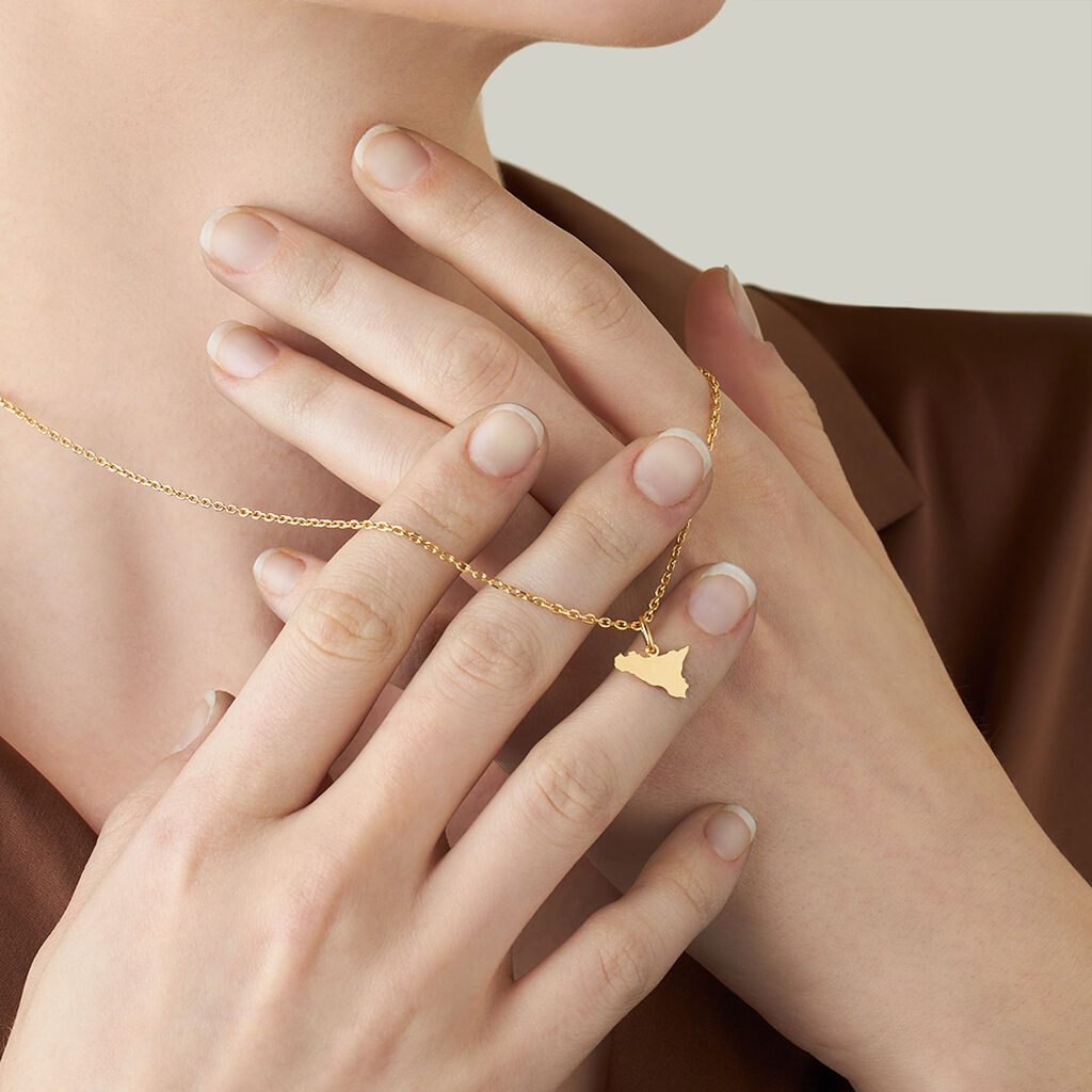 Pendente Poème Oro Giallo - Ciondoli con Incisione Donna | Stroili