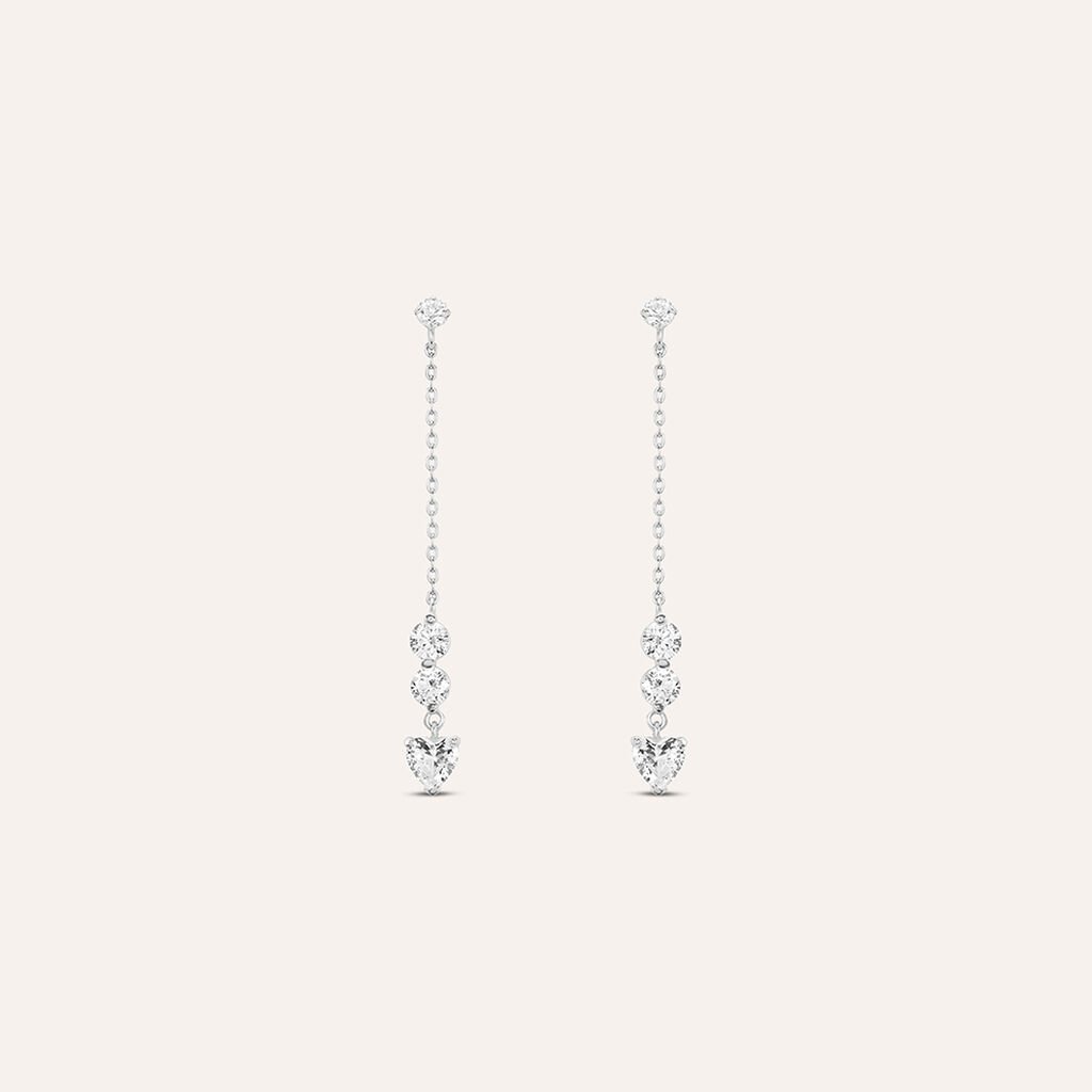Orecchini Pendenti Claire Oro Bianco Cubic Zirconia - Gioielli Donna | Stroili