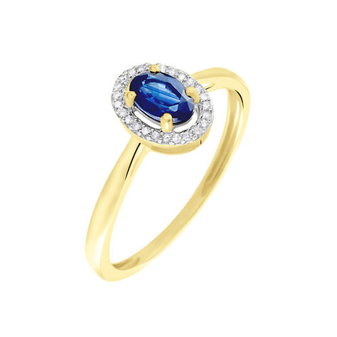 Anello Charlotte Oro Giallo Zaffiro Diamante - Anelli con Pietre Donna | Stroili