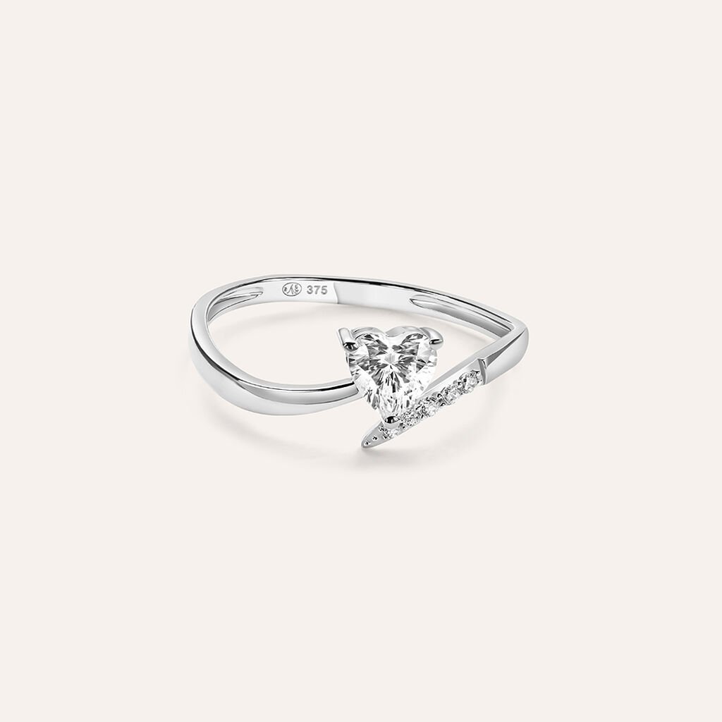 Anello Solitario Claire Oro Bianco Cubic Zirconia - Anelli con Pietre Donna | Stroili