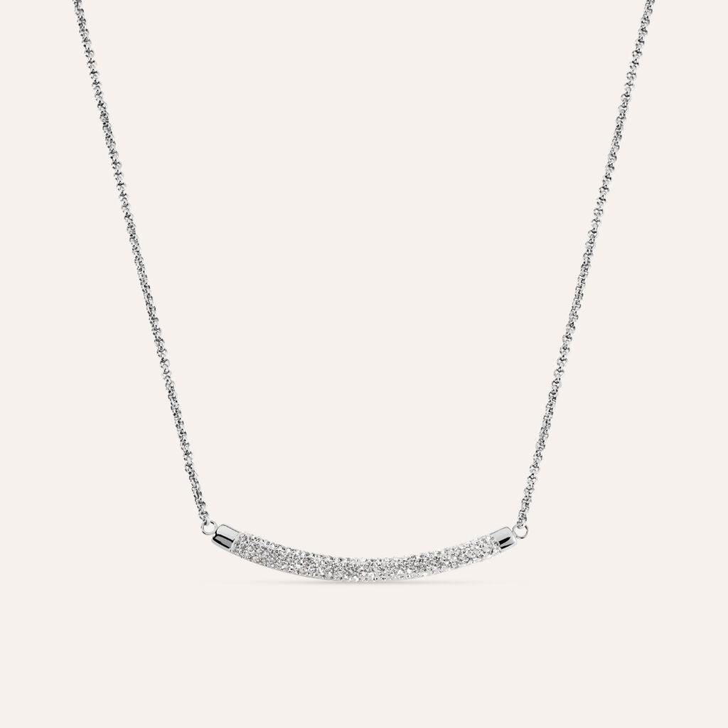 Collana Aura Acciaio Cristallo