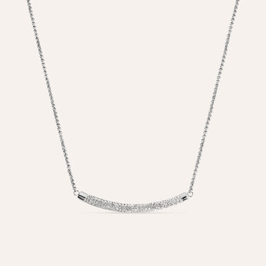 Collana Aura Acciaio Cristallo