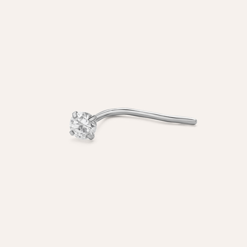 Piercing Naso Punto Luce Moonlight Titanio Bianco Cubic Zirconia