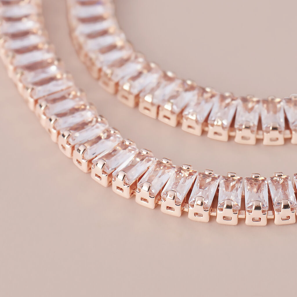 Orecchini Pendenti Tennis Romantic Shine Metallo Cristallo