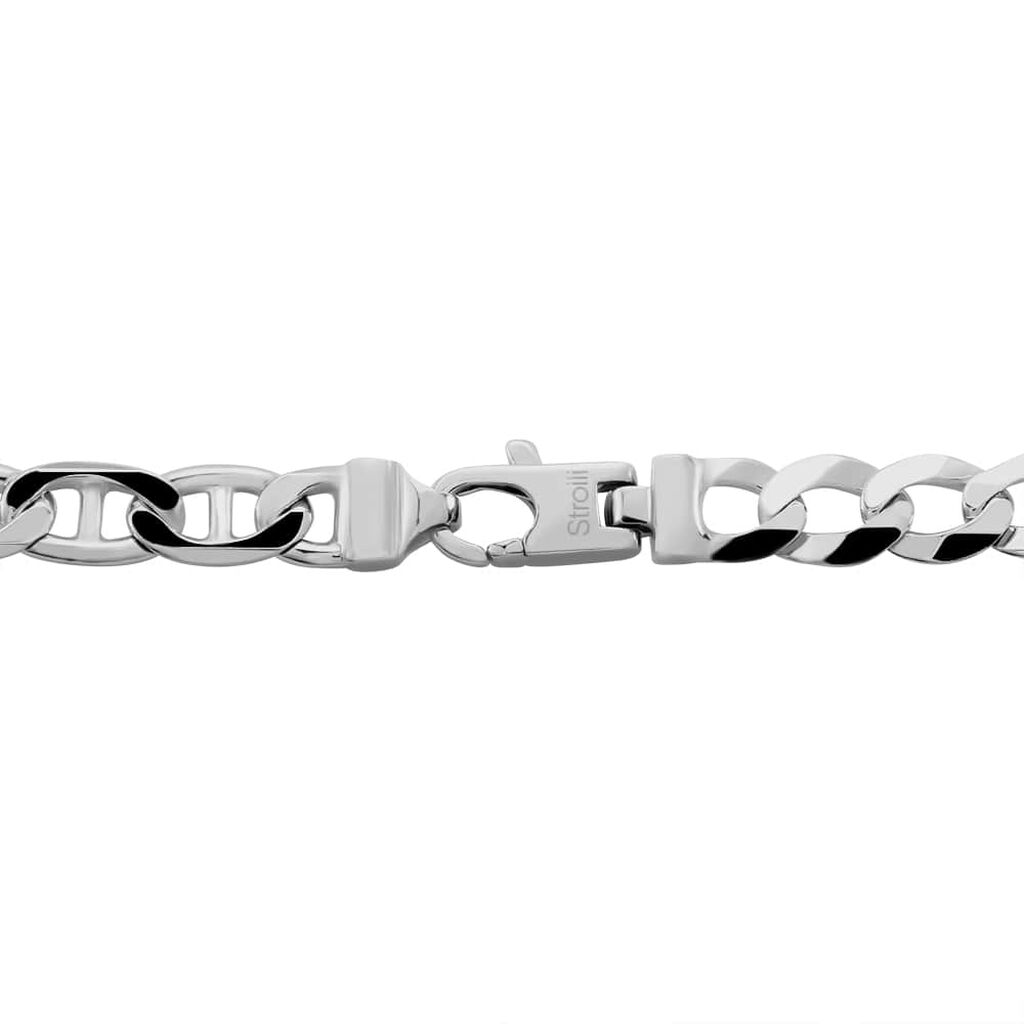 Bracciale Catena Gentleman Argento Rodiato - Bracciali Uomo | Stroili