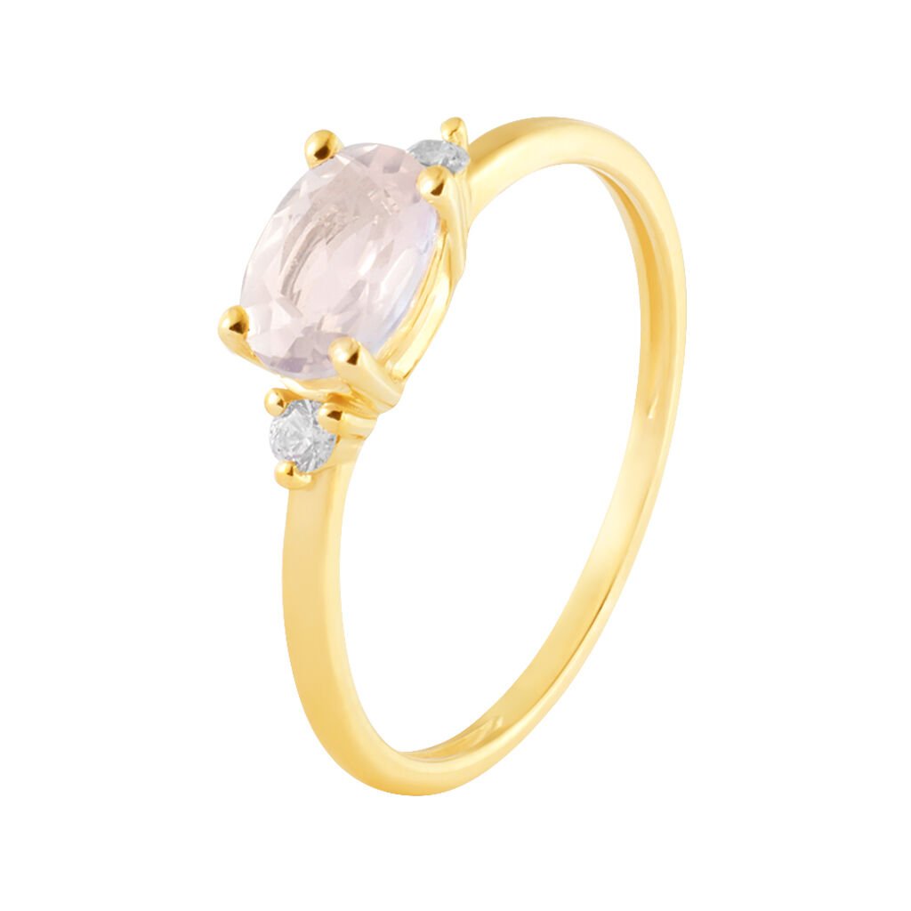 Anello Solitario Amélie Oro Giallo Quarzo Cubic Zirconia