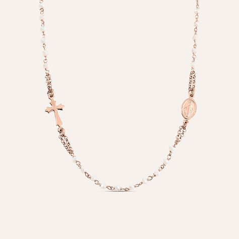 Collana Rosario Silver Soul Argento Rosa Cristallo - Collane Rosario Donna | Stroili
