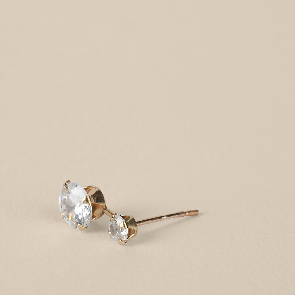 Orecchini Lobo Doppio Punto Luce Bon Ton Oro Giallo Cubic Zirconia - Orecchini a Lobo Donna | Stroili