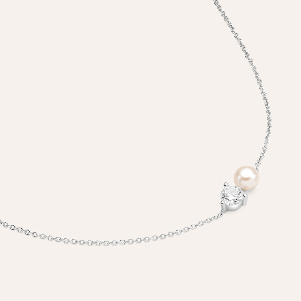 Bracciale Silver Pearls Argento Rodiato Perla sintetica Cubic Zirconia