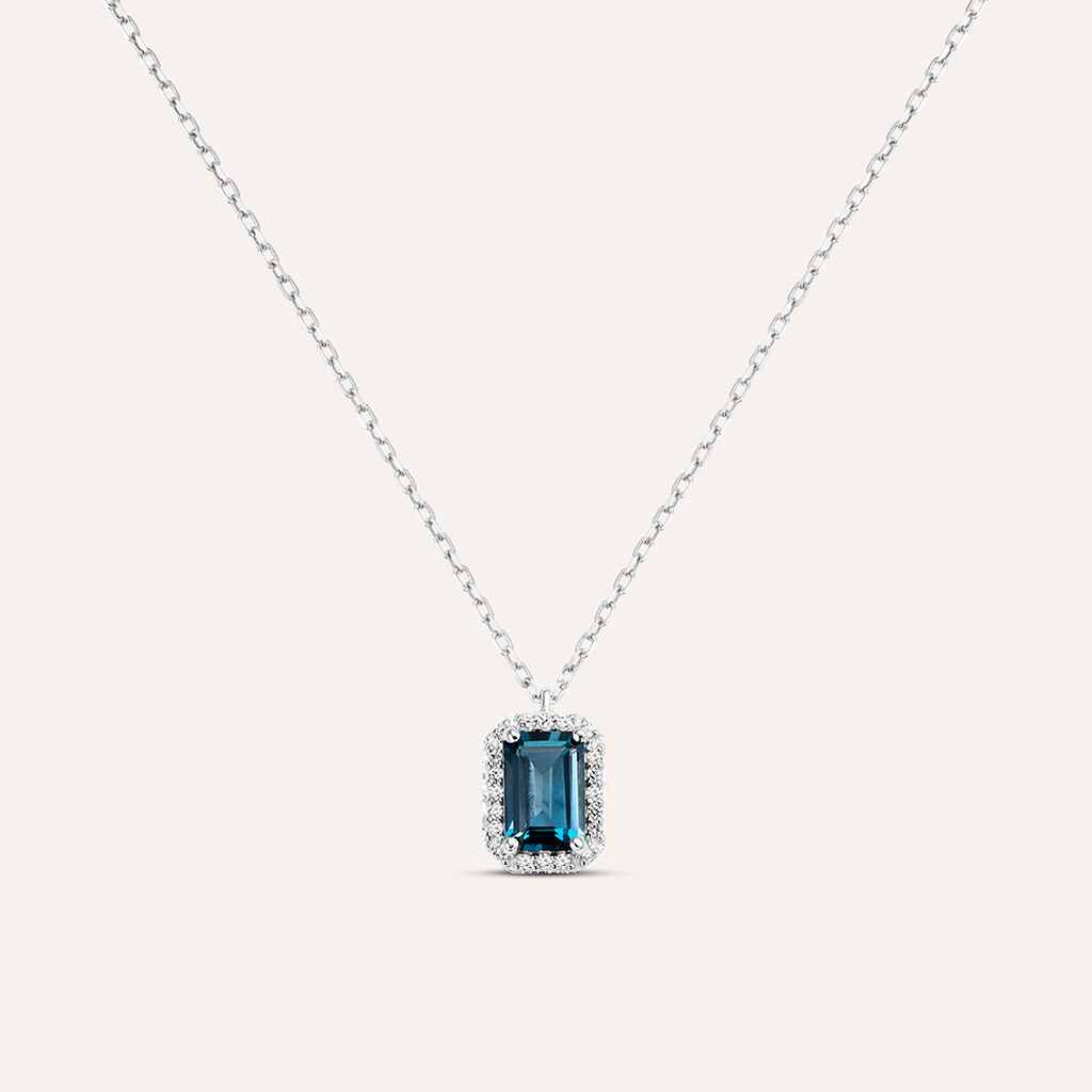 Collana Amélie Oro Bianco Topazio Cubic Zirconia - Collane Donna | Stroili