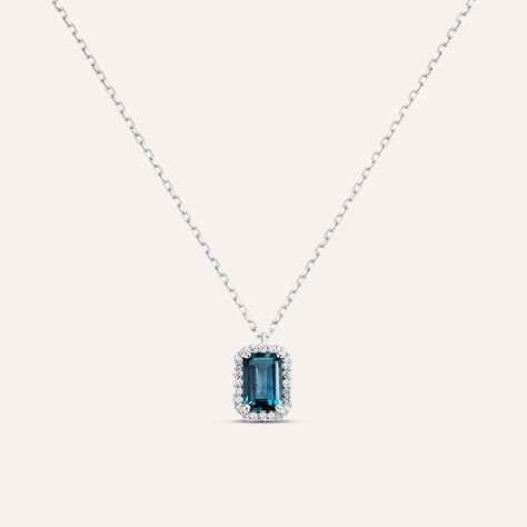 Collana Amélie Oro Bianco Topazio Cubic Zirconia - Collane Donna | Stroili