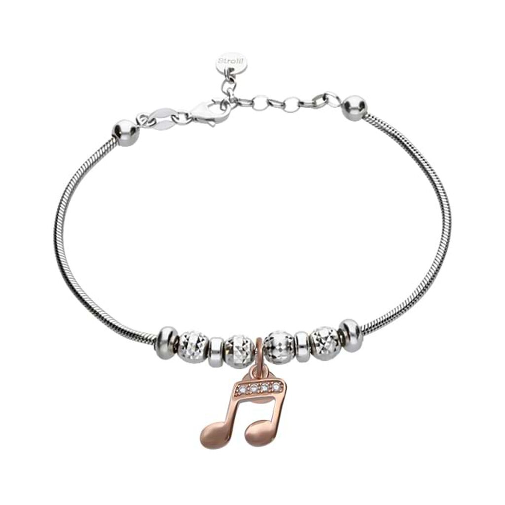 Pendente Love Beats Argento Rosa Cubic Zirconia - Ciondoli Donna | Stroili
