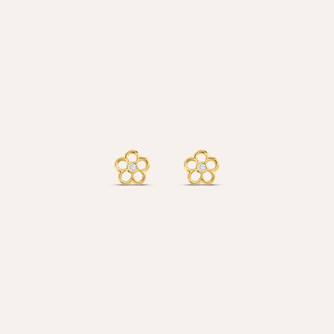 Orecchini Lobo Mon Petit Oro Giallo Diamante -  Bambino | Stroili