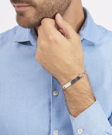 Bracciale Catena Gentleman Argento Rodiato