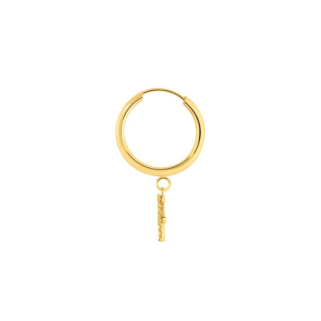 Mono Orecchino A Cerchio Toujours Oro Giallo Cubic Zirconia - Mono Orecchino Donna | Stroili