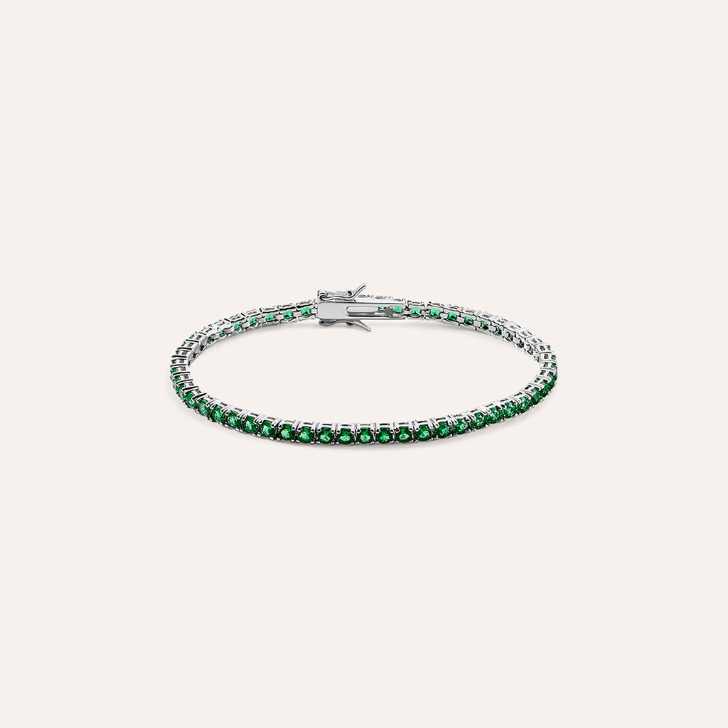 Bracciale Tennis Silver Rainbow Argento Rodiato Cubic Zirconia