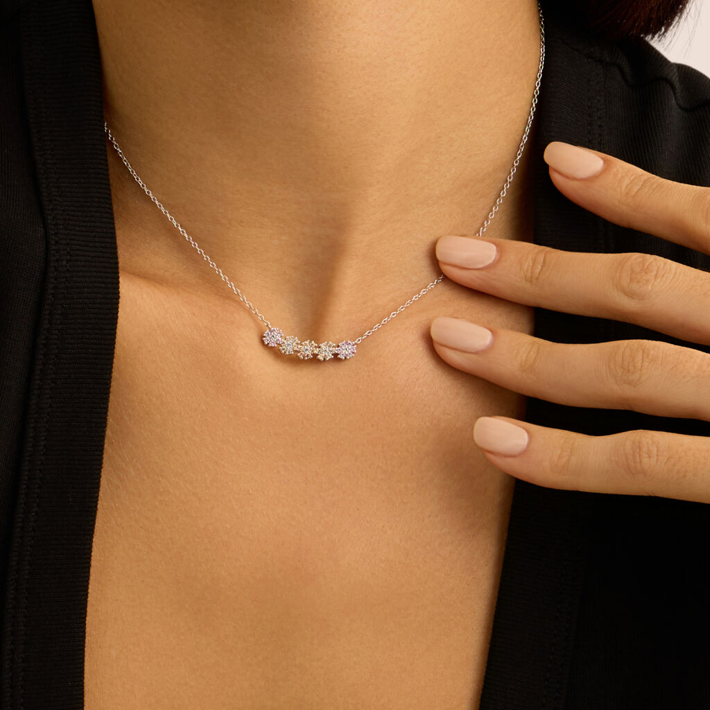 Collana Silver Shine Argento Rodiato Cubic Zirconia