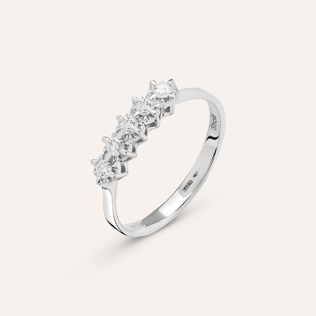 Anello Riviere Diamazing Oro Bianco Diamante - Anelli Riviere Donna | Stroili