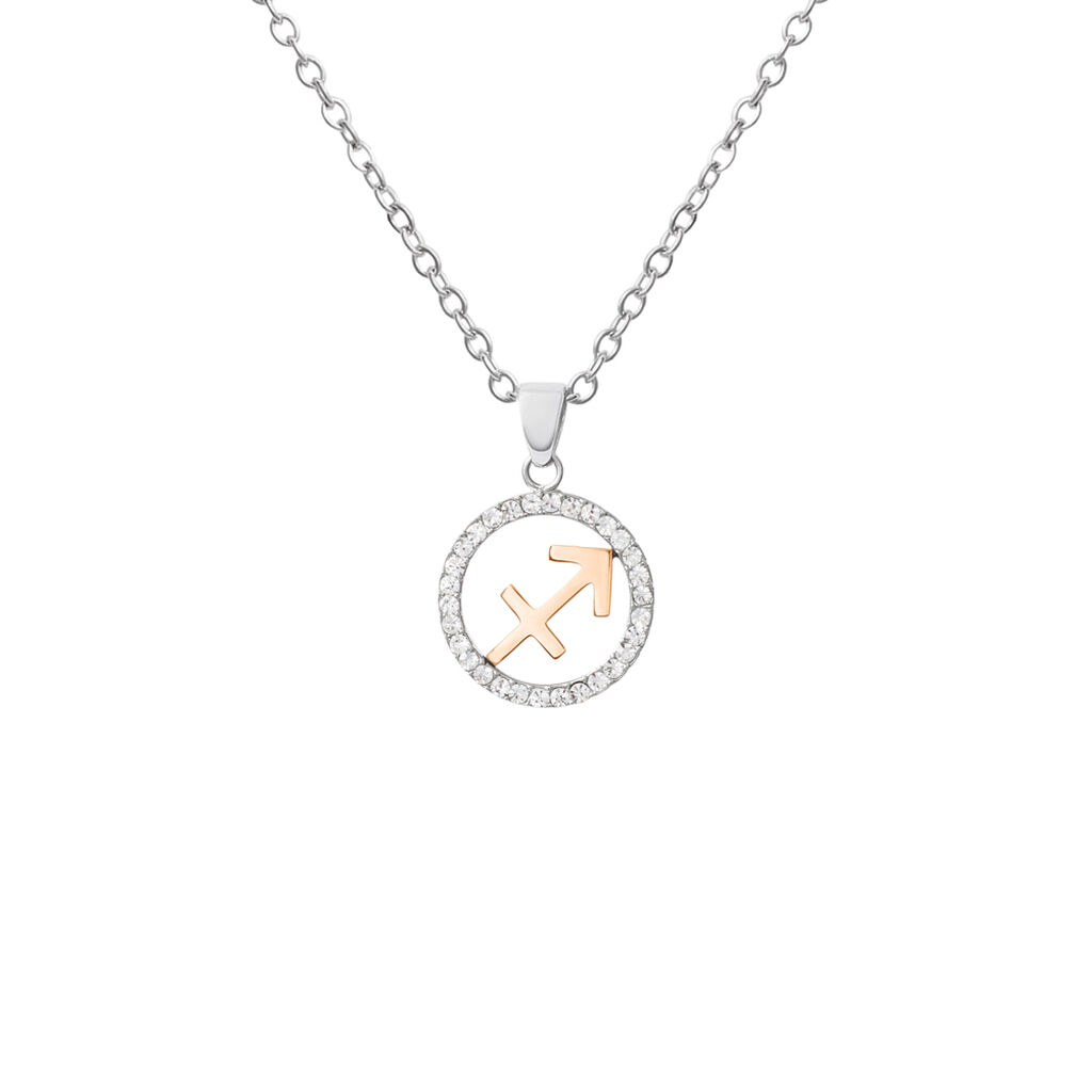 Collana Lady Chic Acciaio Bicolore Bianco / Rosa Cubic Zirconia - Collane Donna | Stroili