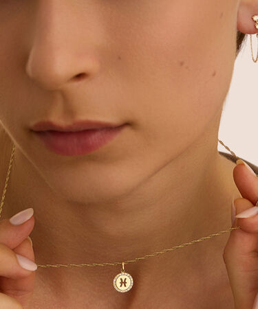 Pendente Po&egrave;me Oro Giallo Cubic Zirconia