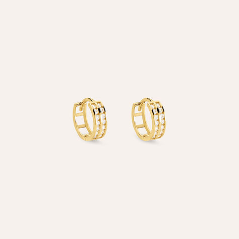 Orecchini A Cerchio Toujours Oro Giallo Cubic Zirconia - Orecchini a Cerchio Donna | Stroili