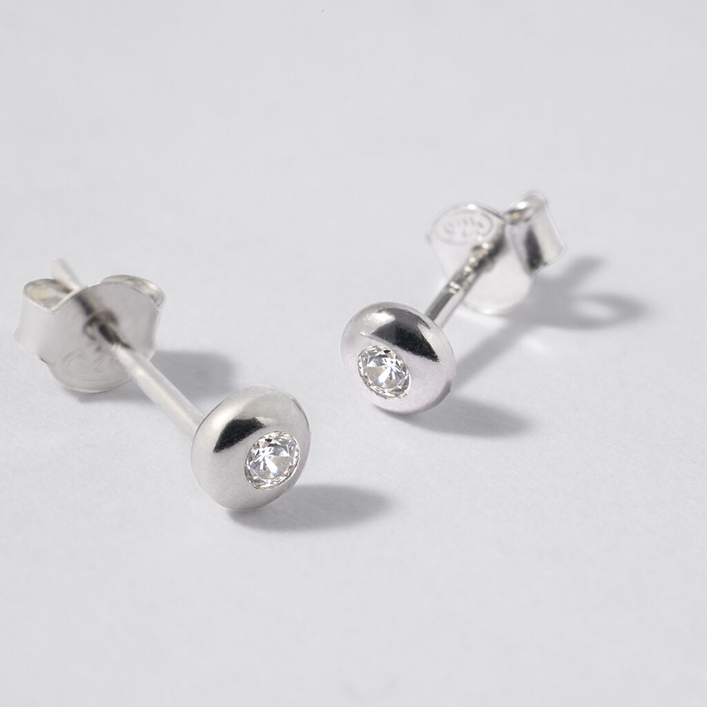 Orecchini Lobo Punto Luce Silver Elegance Argento Rodiato Cubic Zirconia - Orecchini a Lobo Donna | Stroili