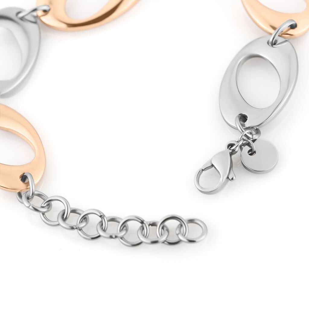 Bracciale Catena Lady Code Acciaio Bicolore Bianco / Rosa - Bracciali Donna | Stroili