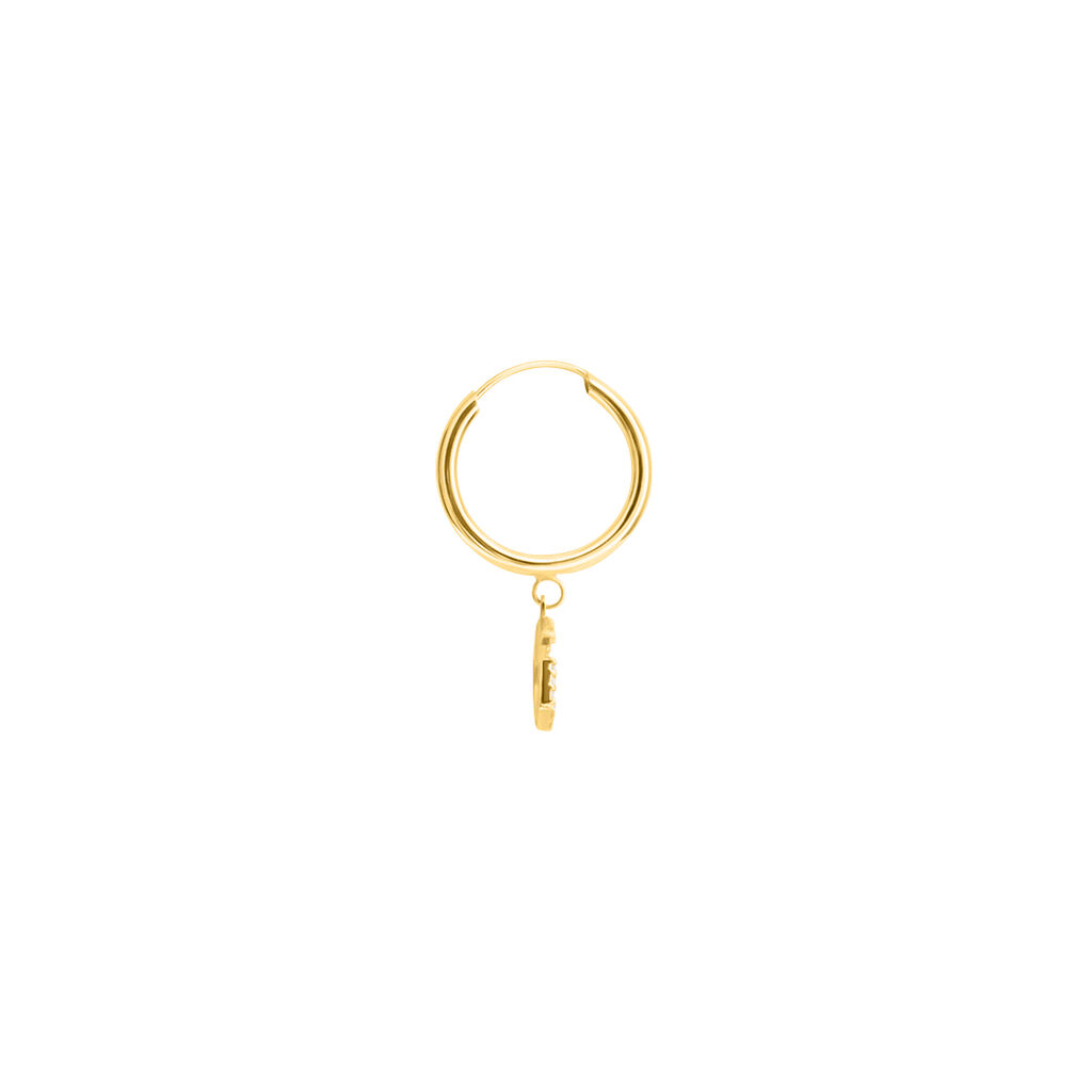 Mono Orecchino A Cerchio Toujours Oro Giallo Cubic Zirconia - Mono Orecchino Donna | Stroili