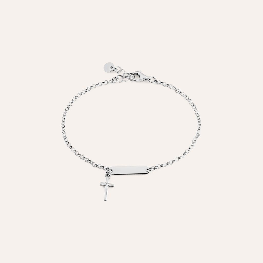 Bracciale Con Targhetta Silver Soul Argento Rodiato