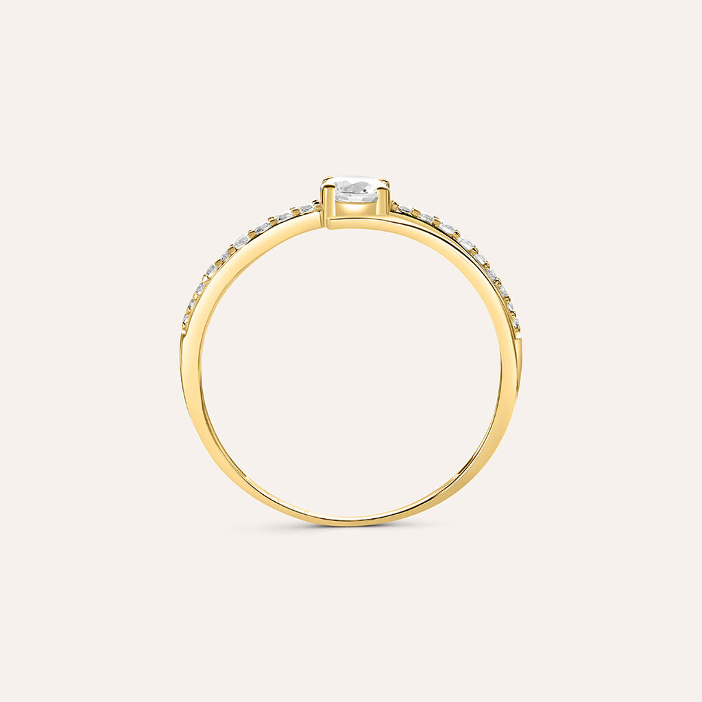 Anello Solitario Claire Oro Giallo Cubic Zirconia - Anelli con Pietre Donna | Stroili