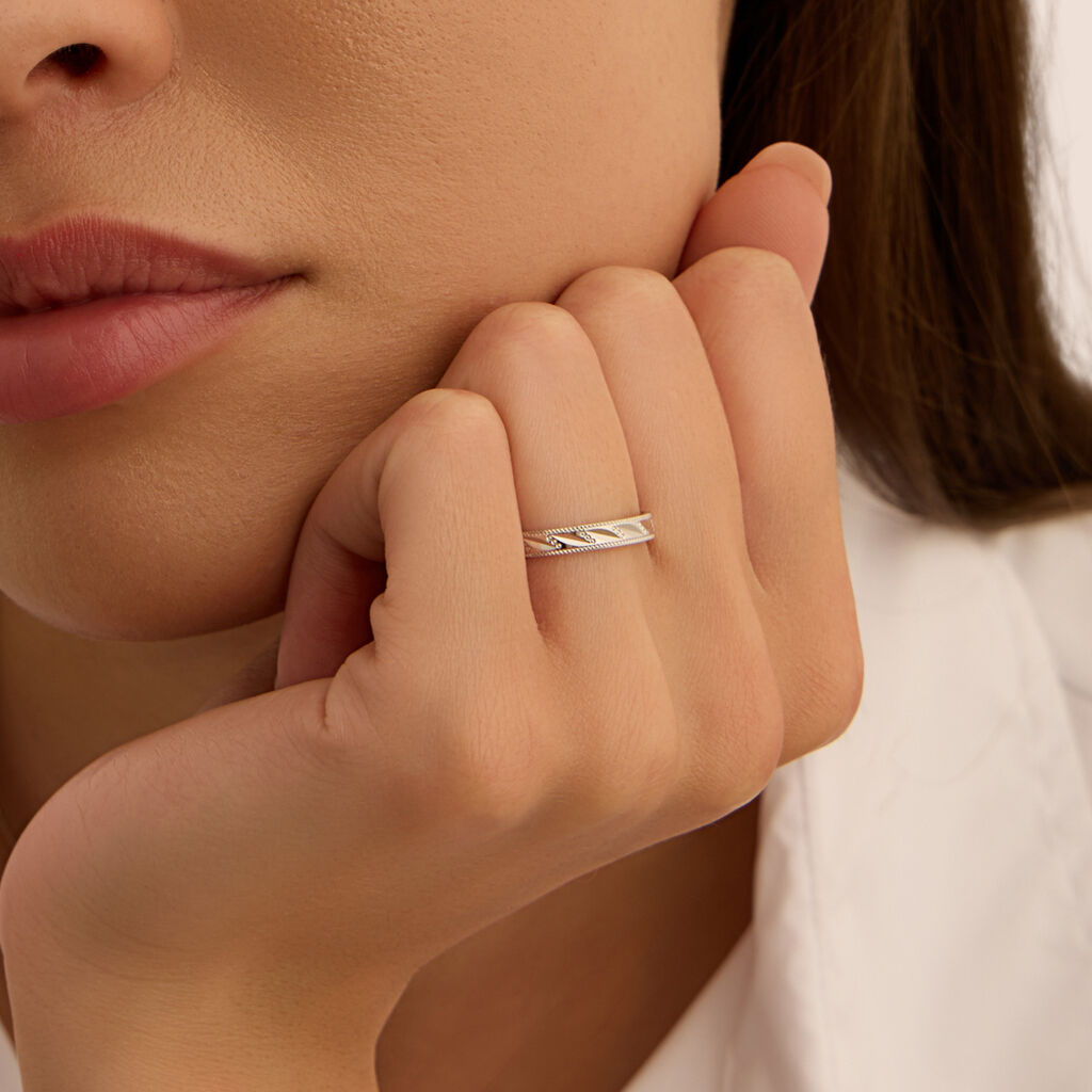 Fede Classica Diamantata 3 mm Oro Bianco